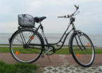 Fahrrad am Strand von Friedrichskoog Spitze