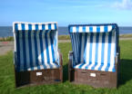 Strandkrbe am Strand Friedrichskoog Spitze