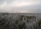 Frost am Strand Friedrichskoog Spitze