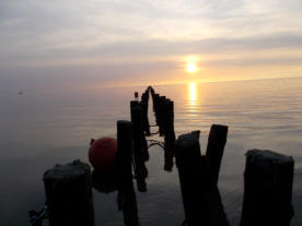 Strand im Sonnenuntergang