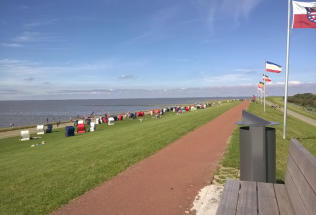 Strand hinterm Deich Friedrichskoog Spitze 